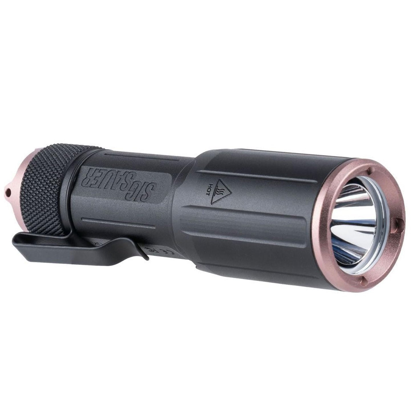 Sig Sauer Foxtrot-EDC 1350 Lumens Durable Waterproof Tactical Handheld Flashlight with Metal Deep Carry Pocket Clip, Compact Rose