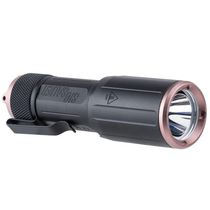 Sig Sauer Foxtrot-EDC 1350 Lumens Durable Waterproof Tactical Handheld Flashlight with Metal Deep Carry Pocket Clip, Compact Rose