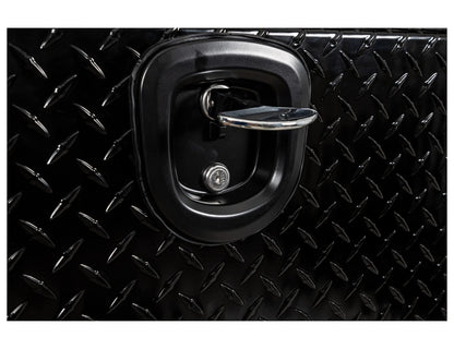 Buyers Products 1721551 Black Aluminum Diamond Tread Topsider Truck Box With Drop Door, 72 x 13 x 16 Inch, Made in The USA, Lockable Tool Chest, Durable Job Box For Storage & Organization