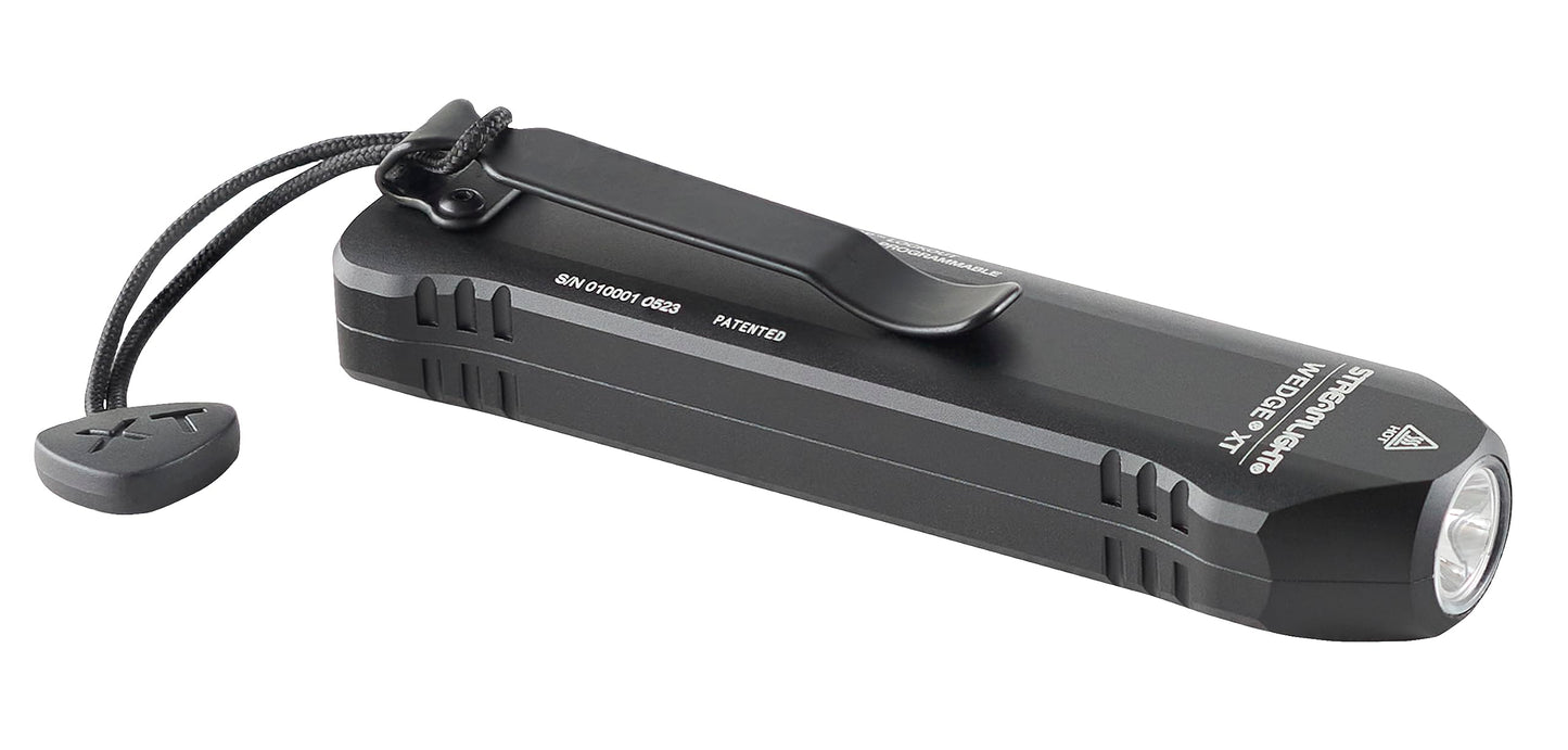 Streamlight 88812 Wedge XT 500-Lumen 1,900-Candela Flat Everyday Carry Flashlight, Includes USB-Cable and Pocket Lanyard, Black