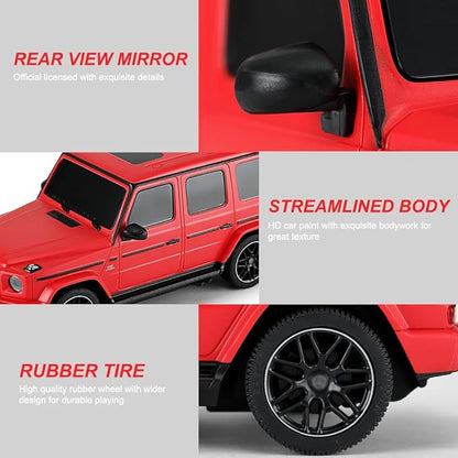 1:24 Scale Remote Control Car for Mercedes G63 2.4GHz Model RC Cars Electric Sport Racing Hobby Vehicle Gift for Adults Kids Boys Girls - Red