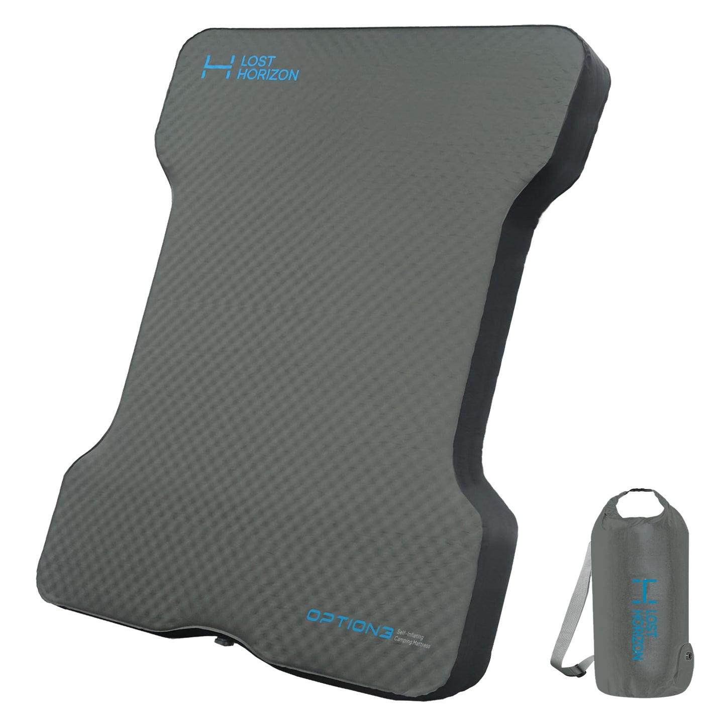 Lost Horizon Truck Bed Camping Air Mattress with Foam, Self Inflating Sleeping Pad for Full Size 6-6.5FT with Pump Sack, 4.5" Thick