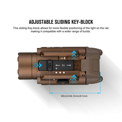 OLIGHT PL-3R Valkyrie 1500 Lumen Weaponlight, 10,200 Candela Rechargeable Rail-Mounted Tactical Light, Fits GL and 1913 Picatinny Rails, Built-in Battery