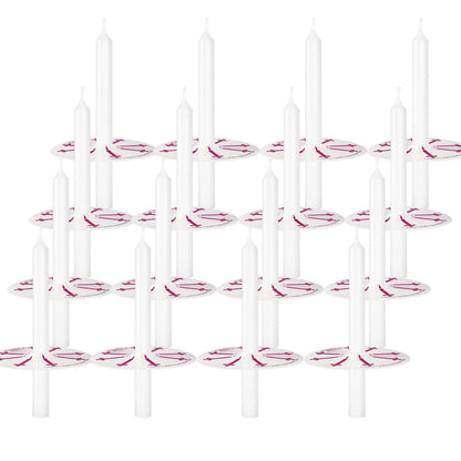 100 Pieces Church Candles- White Taper Candle Unscented with Drip Protectors-for Church Congregational Christmas Vigil-5 Inch Tall x 1/2 Inch Diameter