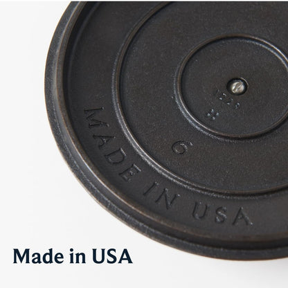 Field Company No.6 Skillet and Matching No.6 Cast Iron Skillet Lid