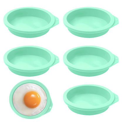 4 Pcs Air Fryer Egg Molds, Silicone Non-Stick Muffin & Toast Maker, Reusable Baking Cups Lids for Quick Cooking, Easy to Clean Air Fryer Accessories