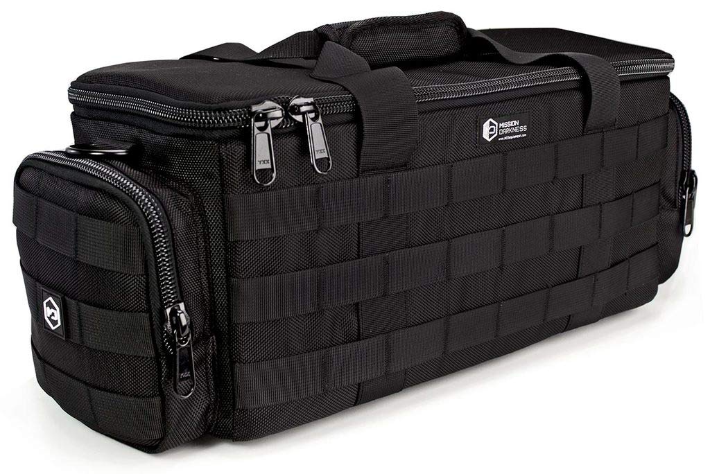 Mission Darkness Padded Utility Faraday Bag // Tactical Gear Bag with MOLLE Webbing and RF Signal Blocking Liner // Shields Delicate Electronics (Night Vision Goggles, Scopes, Cameras, Optics, Phones)