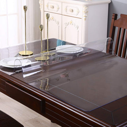 Coffee Table Protector 1.5mm Thick 22 x 54 Inches Clear Table Cover Desk Pad Mat Rectangular Plastic Table Protector PVC Table Pad for Writing Desk Countertop Dining Table Childen Painting Desk