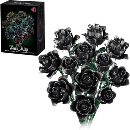 39094 Dark Rose Building Blocks Flower Set 585 Pieces of Floral and Plant Series Block Sets Adult Creative Enthusiast Model Gifts and Unique Collectibles Can be Used for Room Decoration