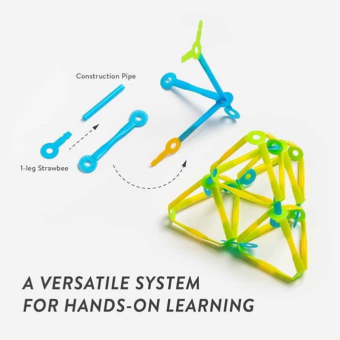 Strawbees Imagination Kit - Educational Connecting Toys for Makers &amp Families Building Toy Toolbox with Straws and Connectors for Creative STEM Exploration in Schools &amp Home Learning