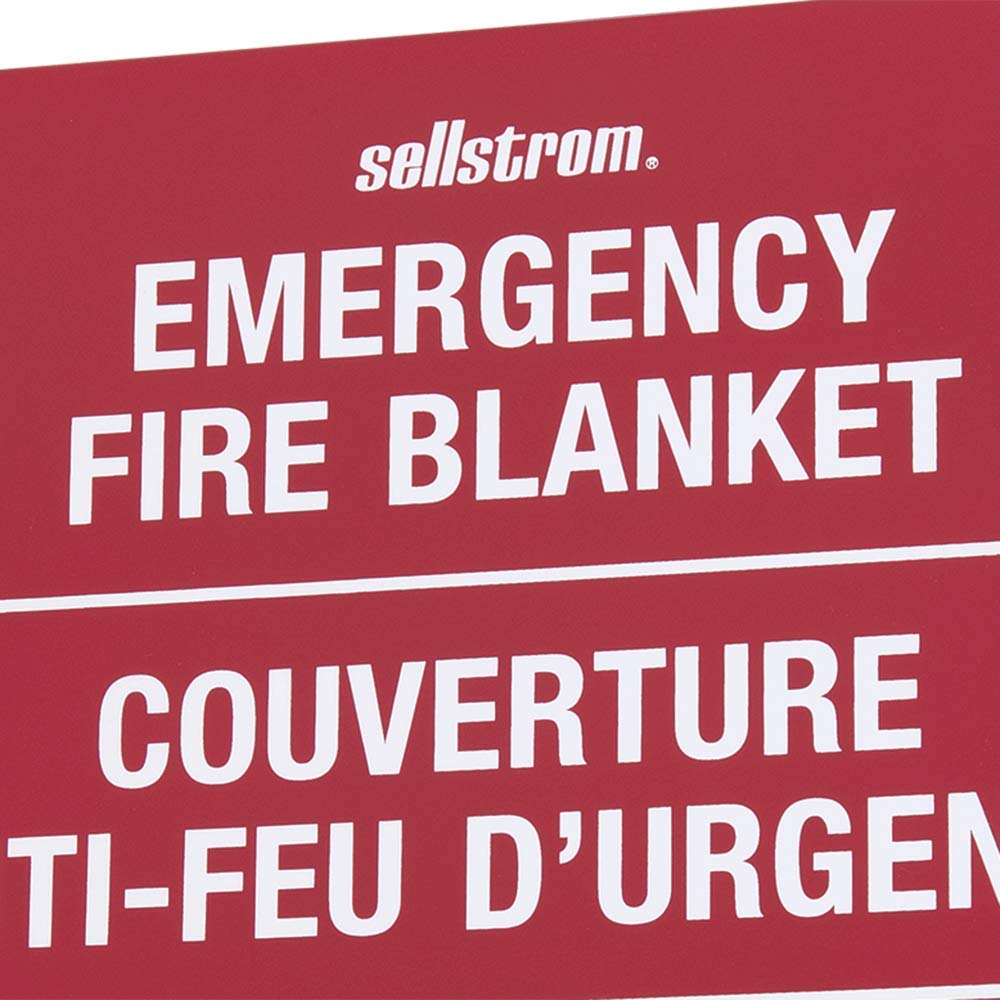 High Temperature Resistant 100% Fiberglass Emergency Fire Blanket with Red Steel Storage Cabinet, 6' x 5', White