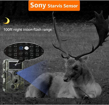 GardePro A3S 2-Pack Trail Camera (Non-Cellular, Non-WiFi), Enhanced Low-Light Performance, 64MP Photo & 1296P HD Video, 0.1s Trigger, 100ft No-Glow Night Vision, Motion Activated Wildlife Camera