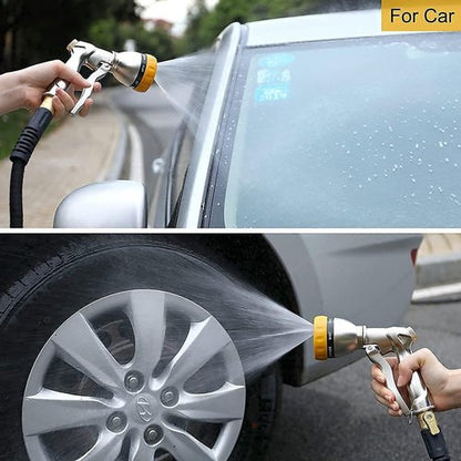 FANHAO Heavy-Duty Garden Hose Nozzle - Adjustable Spray Patterns | Durable Metal Construction