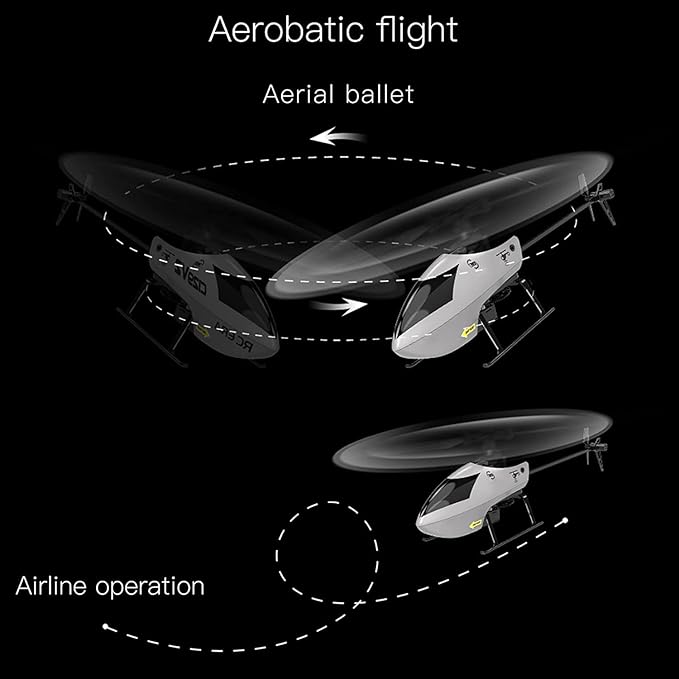 GoolRC C129 V2 RC Helicopter 4 Channel Remote Control Helicopter with 6-Axis Gyro 2.4GHz RC Aircraft with 3D Flips Altitude Hold One Key Take Off/Landing and 2 Batteries for Adults and Beginners