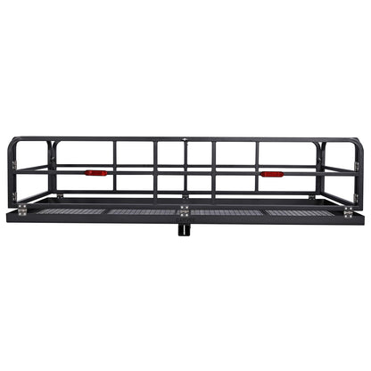 Garvee Foldable Hitch Mount Cargo Carrier, 750 Lbs Heavy Duty Steel Hitch Racks for 2'' Receiver, Folding Luggage Racks for Trailers, RVs, SUVs, Rust-Resistant & Easy to Assemble