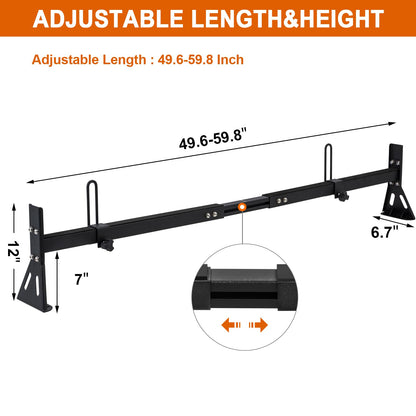CIRONBOW Van Ladder Roof Racks,3 Bars, Fit for 1996-up Chevy Express 1500 2500 3500, Ford e150,e250,e350,GMC Savana, Drilling/Through-Bolt,fit Vans Without Rain Gutter,Adjustable Length 49''-59''