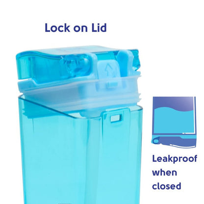 Precidio New 2022 Drink in the Box Design Eco-Friendly Reusable Drink Container, 12oz (Blue) 1012BL