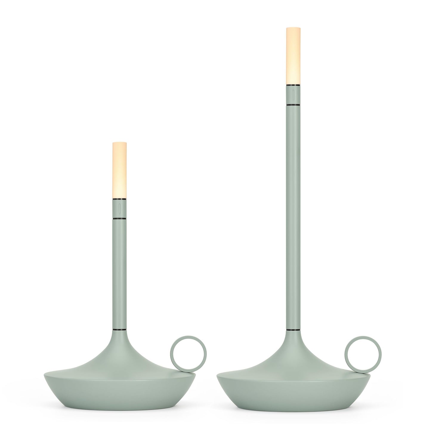 Wick Rechargeable Table Light (Sage Green, Short)
