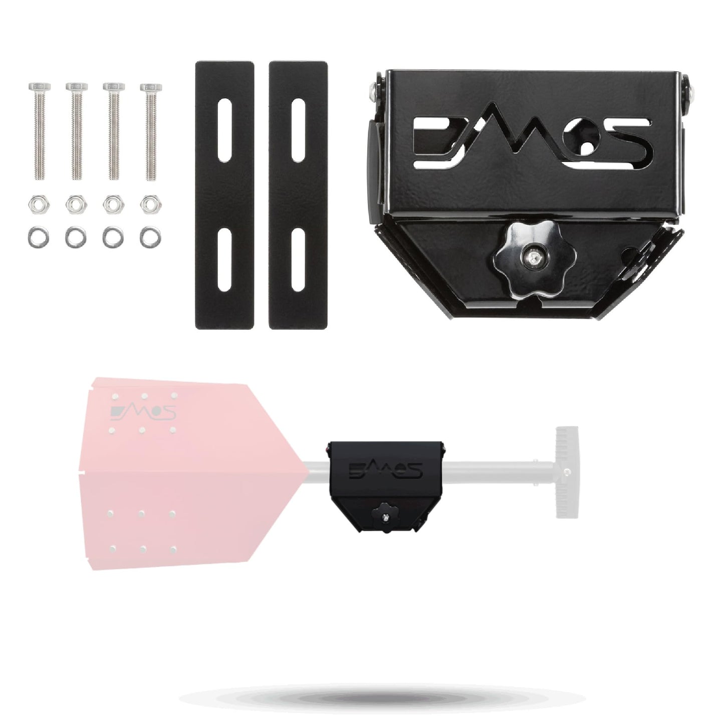 DMOS Shovel Mount - Aluminum Off-Road & Overlanding Tool Mount Clamp for Trucks, Cars, & ATVs - Universal Shovel/Axe