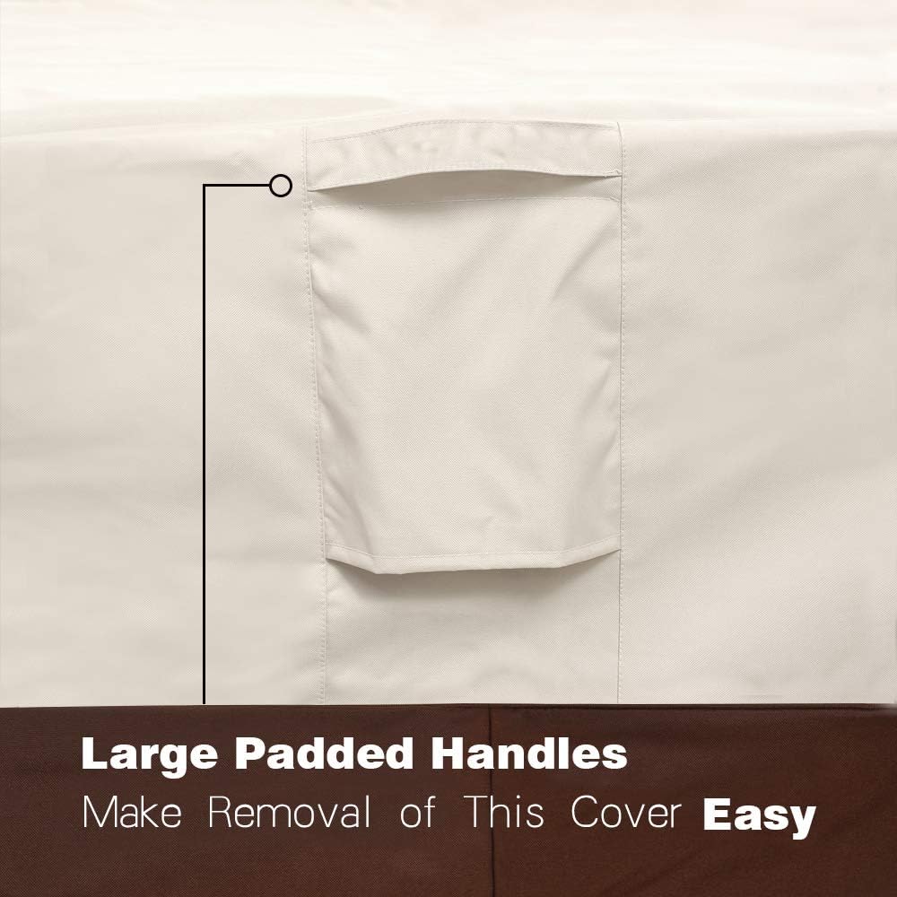 Vailge Patio Chair Covers - Heavy Duty Waterproof Lounge Deep Seat Cover | Medium Beige & Brown