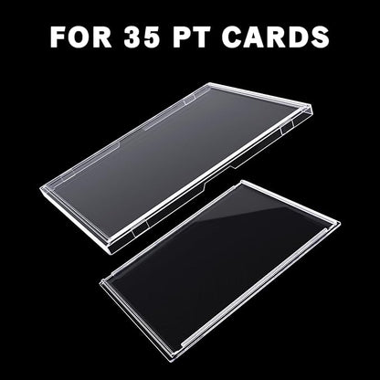 30-Pack Slim Card Holders - UV Protection Hard Plastic Cases for Sports Cards Baseball Cards Collectibles Anti-Scratch Trading Card Sleeves with Secure Closure