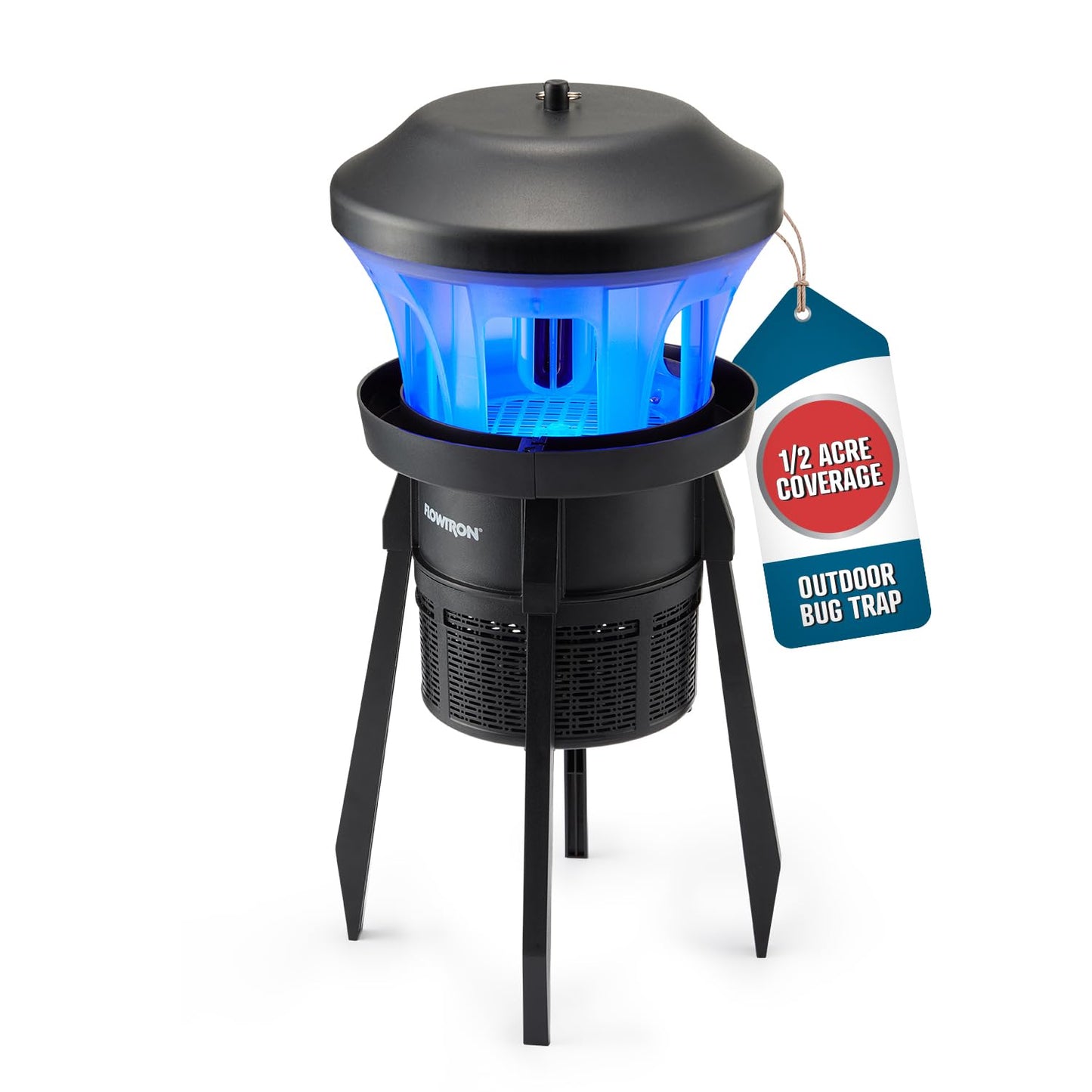 Flowtron Outdoor Bug Trap | UV Light & Powerful Fan Fly Killer with ½ Acre Coverage | Quiet Insect Control & Weather Resistant | Easy Clean Collection Chamber | Patio Deck Yard | ETL Certified