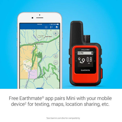 Garmin inReach Mini, Lightweight and Compact Handheld Satellite Communicator, Orange (Renewed)