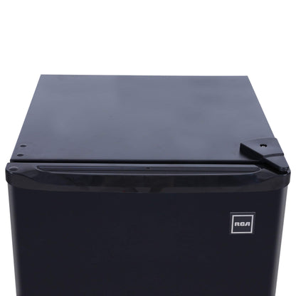 RCA RFR321-B-Black-COM RFR321 Single Mini Refrigerator-Freezer Compartment-Adjustable Thermostat Control-Reversible Doors-Ideal for Dorm, Office, RV, Garage, Apartment-Black Cubic Feet, 3.2 CU.FT