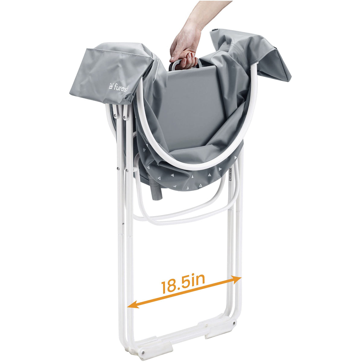 Furesh Little Dipper Dog Bath Tub and Wash Station for Bathing Shower and Grooming, Elevated Foldable and Portable, Indoor and Outdoor, for Small and Medium Size Dogs, Cats and Other Pet (Gray)