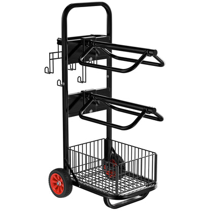 Rolling Saddle Rack Cart with Wheel, Horse Saddle Rack Dolly, Heavy Duty Horse Equipment Cart for Storage, Moving, Organizing, and Transporting Supplies