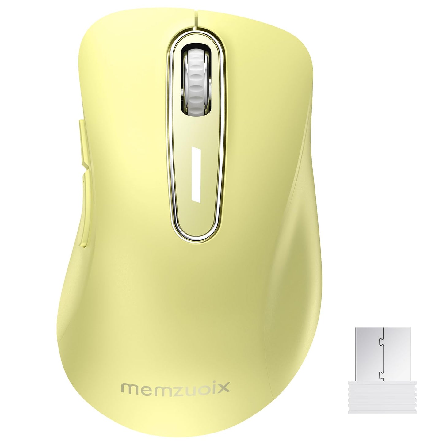memzuoix 2.4G Wireless Mouse, 1400 DPI Mobile Optical Cordless Mouse with USB Receiver, Portable Computer Mice for Laptop, PC, Desktop, MacBook, 5 Buttons, Red
