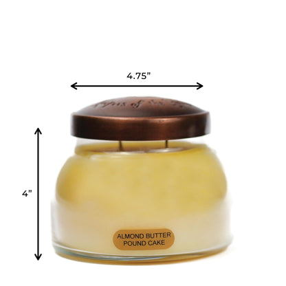 A Cheerful Giver - Almond Butter Pound Cake Mama Scented Glass Jar Candle (22oz) with Lid & True to Life Fragrance Made in USA
