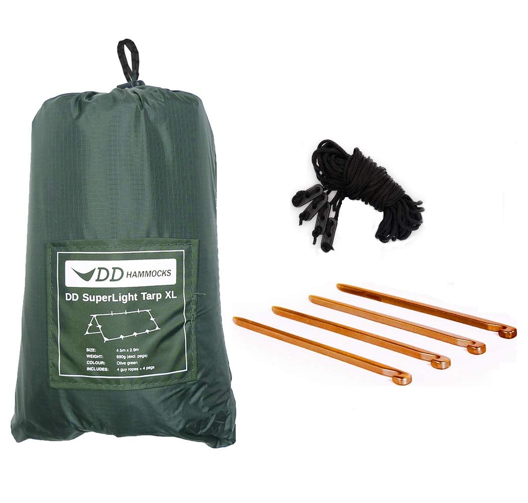 DD Hammocks - DD Superlight Tarp XL Olive Green: 15ft x 10ft