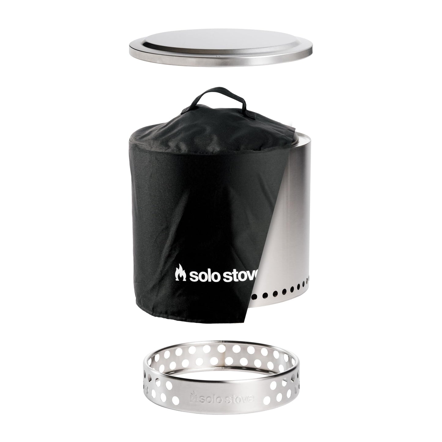 Solo Stove Ranger Amazon Exclusive Fire Pit Bundle | Portable & Smokeless | Includes Stand, Lid & Shelter | Ideal for 2–4 People | Stainless Steel, 15"x15", 22lbs