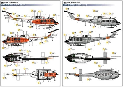 Model Assembled Aircraft Model Kit KH80158 US UH-1N Huey Helicopter 1/48