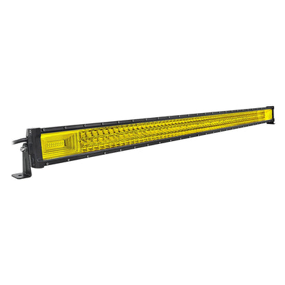 SKYWORLD Yellow 52 inch Straight Led Light Bar 675W Spot Flood Combo Off-Road Lights Bars Fog Lamp IP67 Waterproof Work Lights Bar for Trucks UTV ATV Boat Trailer Driving Lamp 4000K