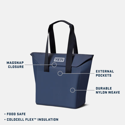 YETI Daytrip 20L Insulated Soft Cooler Tote Bag, ColdCell Flex Insulation, MagSnap Closure, External Pockets, Food Safe Lining, Mist/Pink/Grasshopper