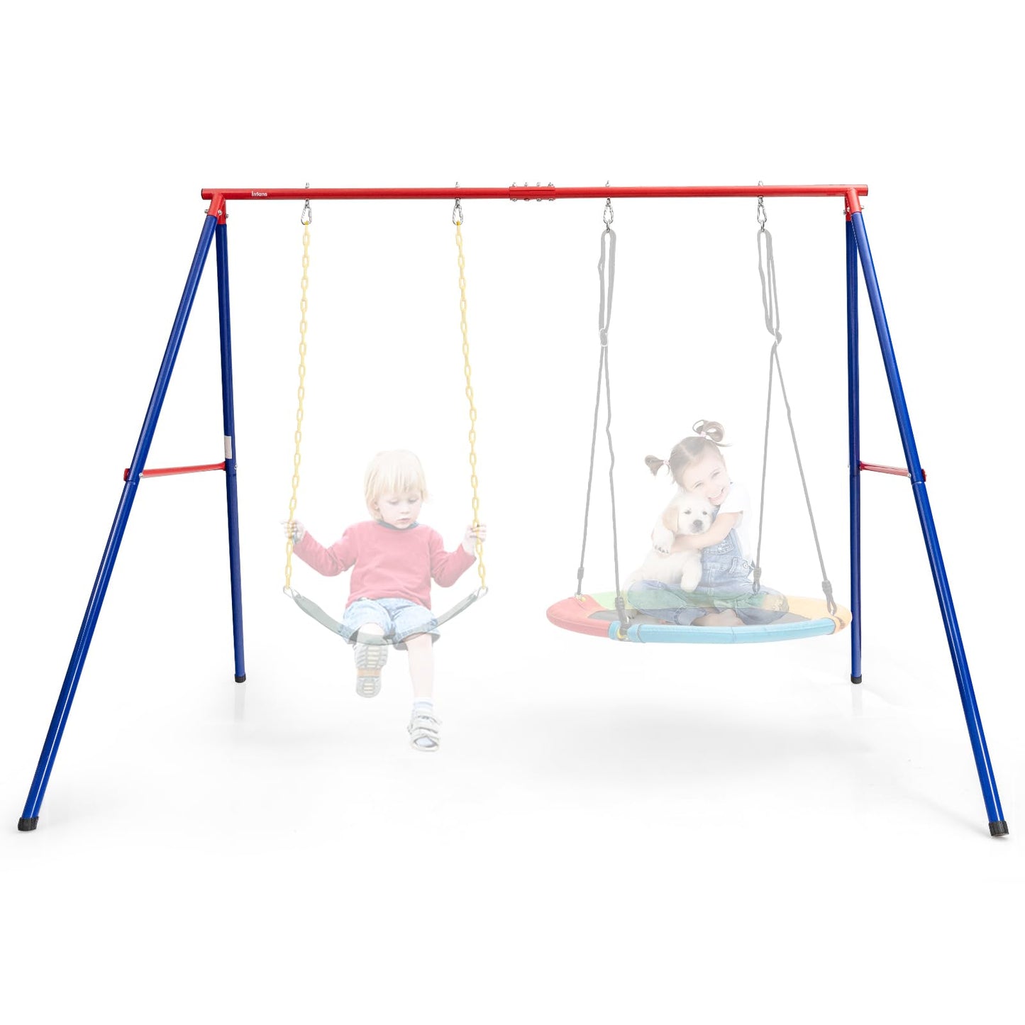 INFANS Swing Stand, 550 lbs Heavy Duty Metal Swing Frame, Extra Large A-Frame Swing Stand for Kids and Adult Indoor Outdoor Activity Backyard Playground