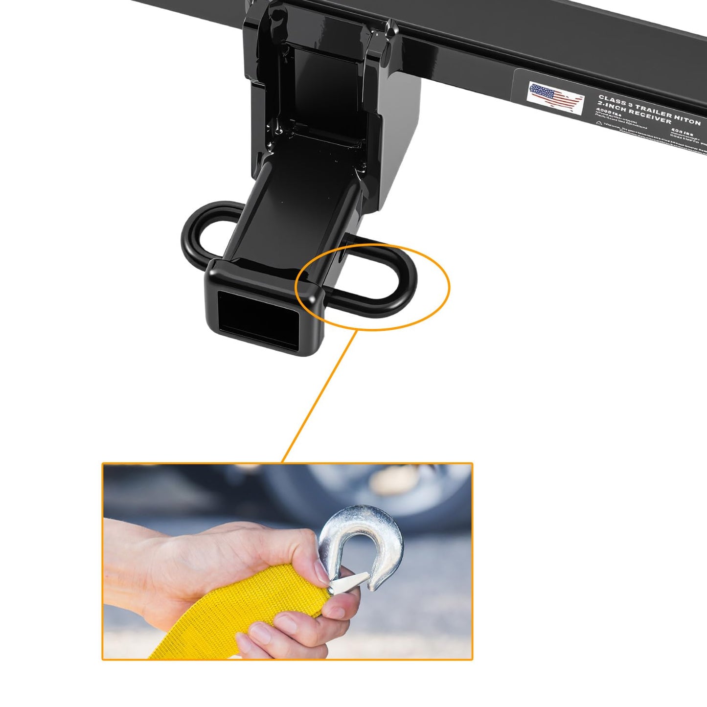 TULALUX 2" Receiver Trailer Hitch for 2010–2019 Subaru Outback Wagon (Except Sport) | Class 3 Tow Hitch | 4,000 lbs Towing Capacity