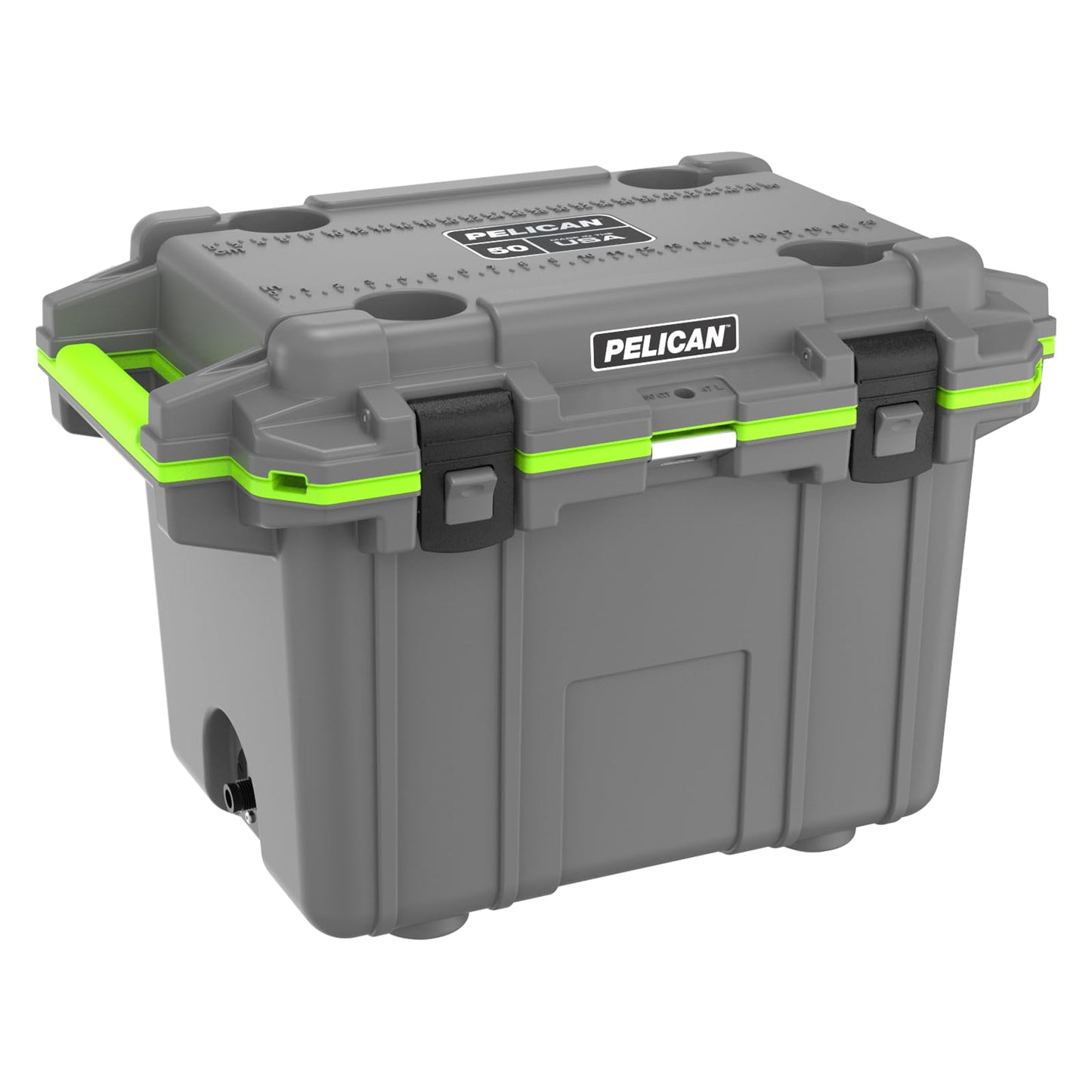 Pelican 50 Quart Elite Cooler (Dark Grey/Green)