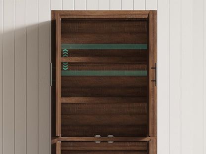 IDEALHOUSE Tall Wooden Kitchen Pantry Cabinet, Farmhouse 4-Magnetic Door Freestanding Food Storage Cupboard Pantry Cabinet with Adjustable Shelves & Large Storage for Dining, Living Room, Retro Brown