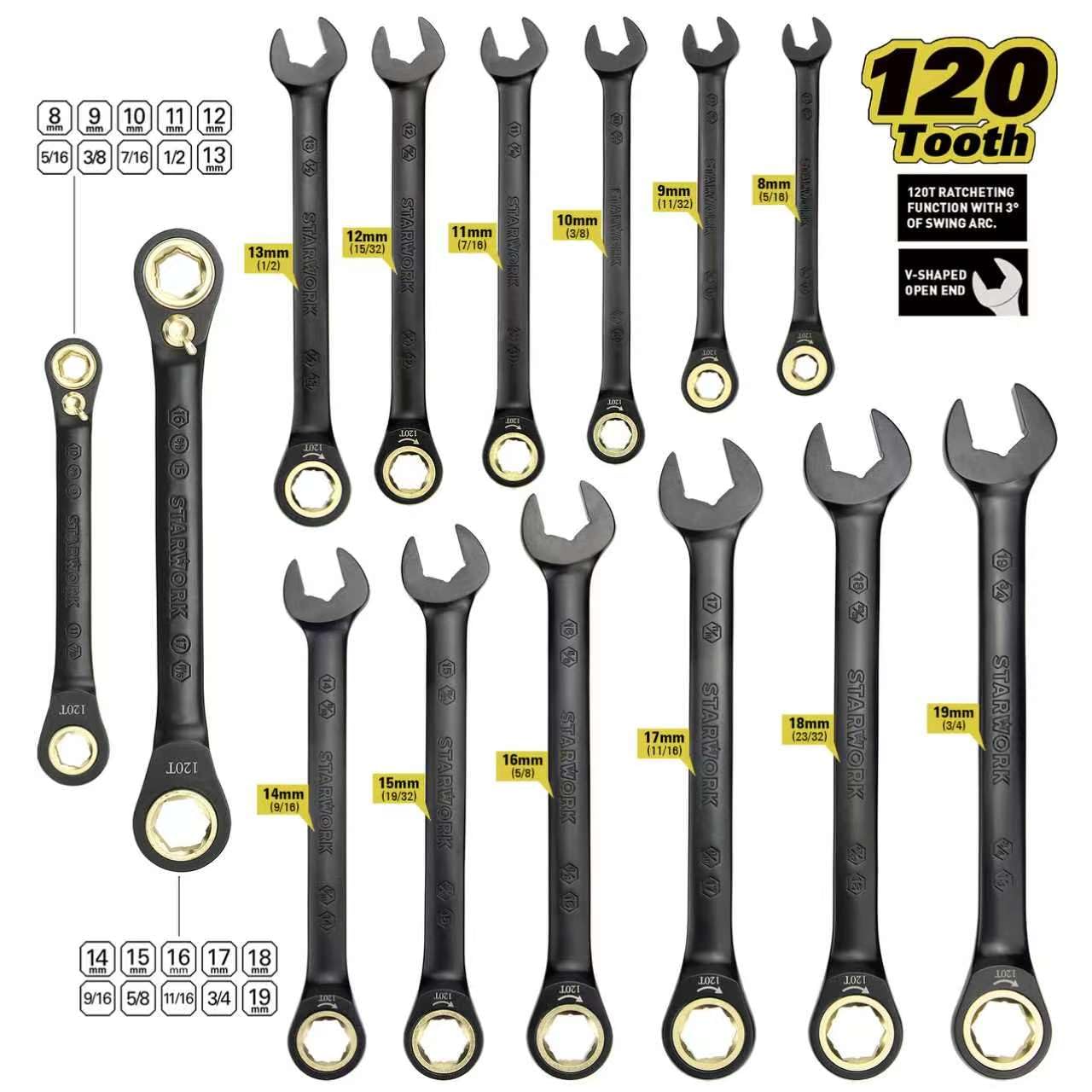 STARWORK TRUE MECHANIC 312-Piece Mechanics Tool Set and Socket Set, Professional, SAE/Metric
