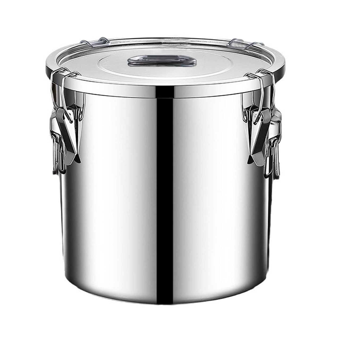 Verdeho 304 stainless steel food storage containers with lids lock clips airtight container large airtight for rice flour sugar grain coffee bean storage containers Kitchen jar (8.72gal/33L)