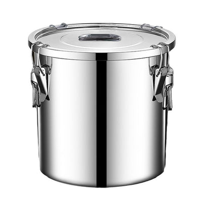 Verdeho 304 stainless steel food storage containers with lids lock clips airtight container large airtight for rice flour sugar grain coffee bean storage containers Kitchen jar (8.72gal/33L)