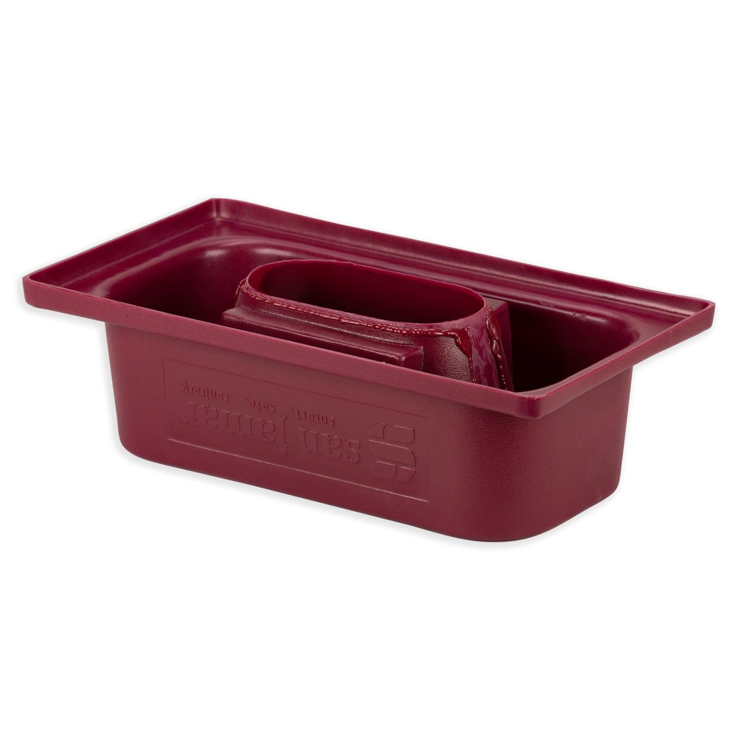San Jamar KatchAll Magnetic Trash Can Lid for Retrieving Flatware, Magnetic Top for Garbage Bin, 21.5" x 11.75", 1 Count, Burgundy