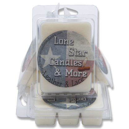 Leather & Lace, Lone Star Candles & More's Premium Hand Poured Wax Melts, Authentic Aroma of Genuine Leather Mixed with Creamy Vanilla, 24 Strongly Scented Wax Cubes, USA Made in Texas, 4-Pack