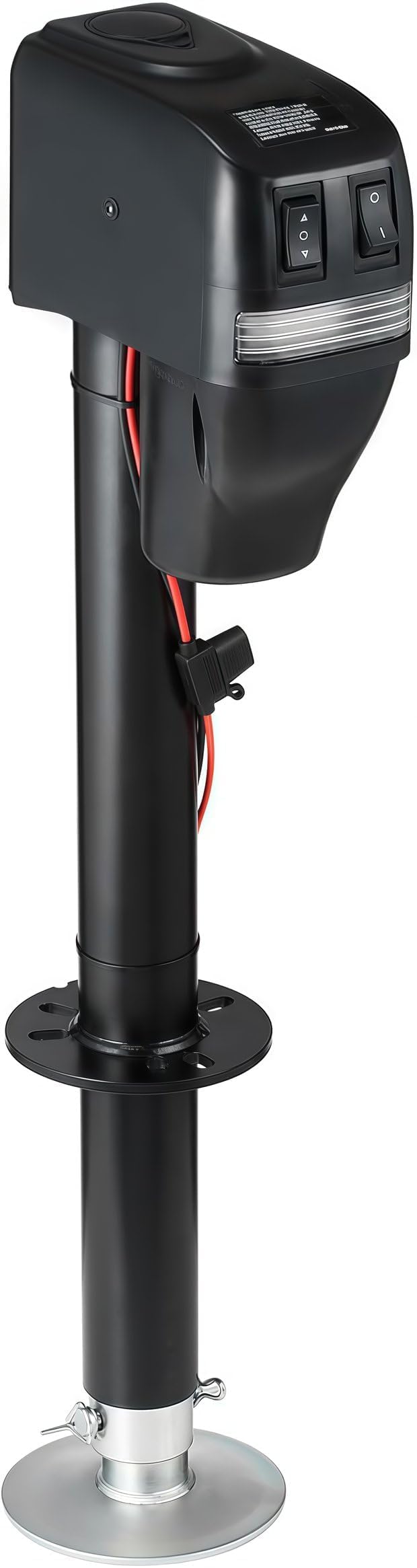 Electric Trailer Jack 7500 Lbs,Heavy Duty Electric Tongue Jack,10“-34“ Lift, 12V DC and LED Light, Power Tongue Jack Waterproof for RV, Boat, Horse & Utility Trailers