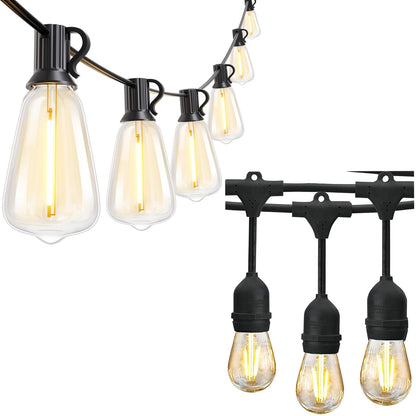 Svater 75 FT Outdoor String Lights 2W + 120 FT ST38 Patio String Lights