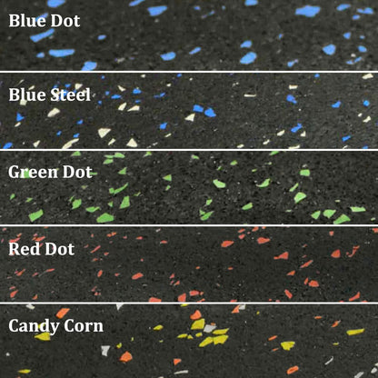Rubber-Cal Elephant Bark Flooring, Green Dot, 3/8-Inch x 4 x 9-Feet