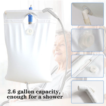 Timisea Medical Inflatable Bathtub, Portable Bed for Geriatric, Elderly, Disabled Bedridden Patients, Handicapped, Air Pump Adult PVC Bathtub with Water Bag Air Pillow, Bath in Bed (Double Layer)